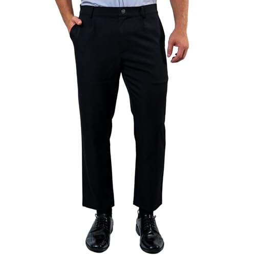 Velasco ZV Men's Stretch Textured Pants – Regular Fit, Soft Cotton-Spandex Blend, Subtle Texture – Comfortable Everyday Wear