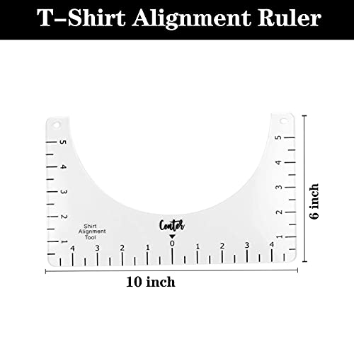 fantaxi T-shirt Alinhamento Ruler Craft Ruler Acrílico T-Shirt ferramenta de medição transparente pa