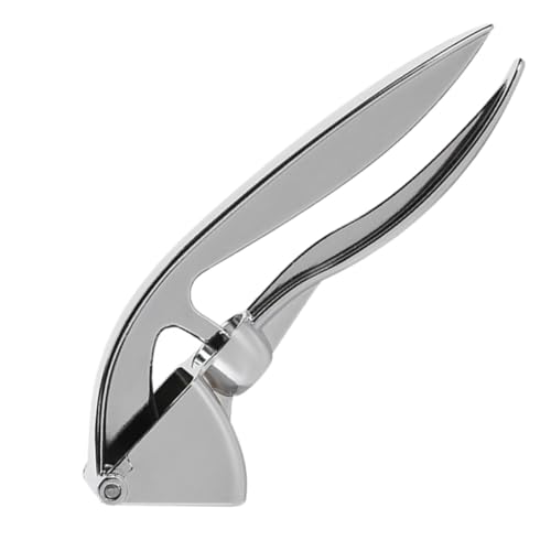 Veemoon Prensa de Ajos Manual de Acero Inoxidable Plateado Machacador de Ajo Orificios Uniformes para Cocina Doméstica y Restaurantes Utensilio Práctico y Jengibre