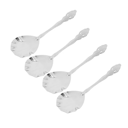 COLLBATH 4 Piezas Cucharas Inoxidable Cucharas Vintage para Servir Alimentos Utensilios de Cocina Multifuncionales de 15 Cm