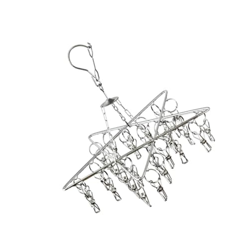 Ciieeo Perchero Estrella De Cinco Estrellas para Calcetines Tendedero De Calcetines y Ropa Interior Estante Multiusos De Inoxidable para Colgar Ropa Casa Pinzas