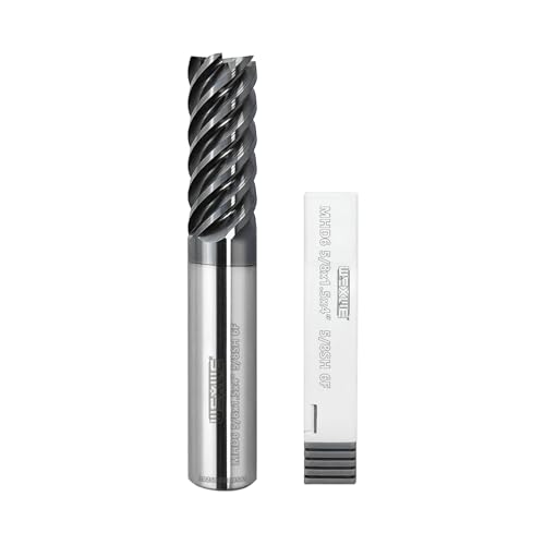 Image of Tools Carbide End Mills,6 Flute Square Milling Cutter,High Helix Angle for High Hardness Steel Finshing Milling Processing - 5 /8 Shank (5 /8-4 inch 1PCS)