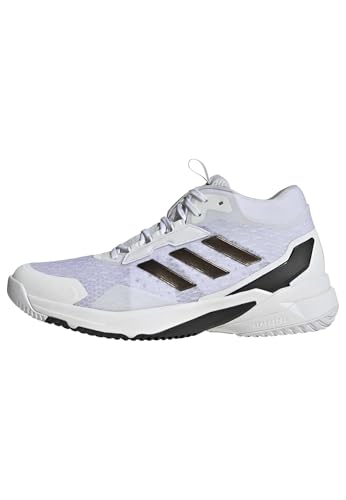 adidas Men's Crazyflight 6 Mid Top, White/Black/White, 8.5 - image 1