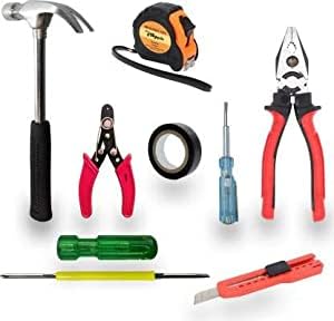 SP Electron Hand Tool Kit,Plier, Hammer, Screwdriver, Wire Cutter, Measuring Tape Great Combo 8 Tools