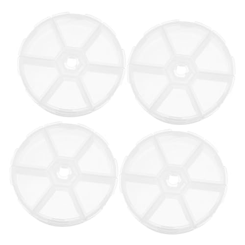 STOBOK 4pcs Round Jewelry Box Large Storage Bins Organize Beads Vintage Jewelry Organizer Craft Storage