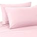 BASIC CHOICE Queen Size Sheet Set Light Pink Cooling Sheets Hotel Bed Sheets for Women Men Kids & Teens, Deep Pockets 4 Piece Set, Soft Wrinkle Free Baby Pink Bed Sheets - Queen Sheets