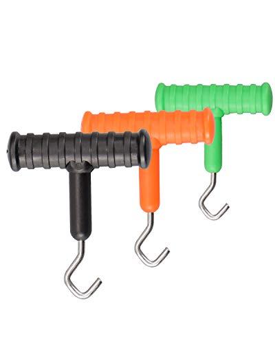 Fishing Knot Puller Rig Making Tool, 12pcs 3 Colors, Tester Tightener for Carp Fishing Terminal Tackles