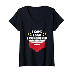 Buy the "I Came, I Saw, I Conquered" Beer Lover's V-Neck T-Shirt Today – I Came I Saw I Conquered