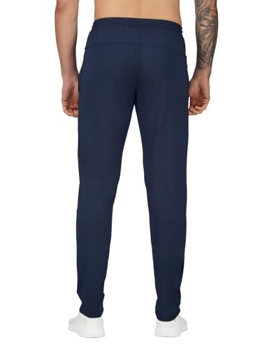 Image of Men's FlexFlow Trackpants - 4-Way Taiwan Stretch Fabric | Ultra-Soft, Heavy-Duty | Gym, Running, Lounge Wear with Zip Pockets