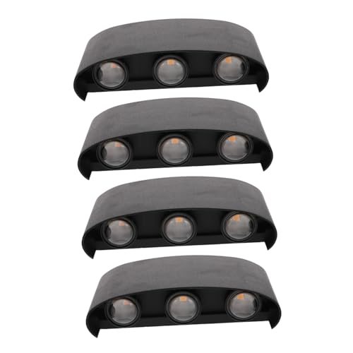 Lámpara de pared LED exterior TOPBATHY pack de 4 apliques modernos para escaleras y patios