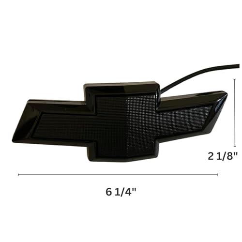 Image of Autogem 2016-2024 Chevrolet Camaro RGB Lighted Grille Emblem - Black Exterior LED Bowtie Badge