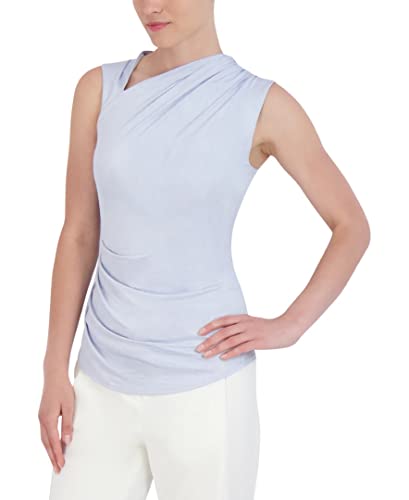 Image of BCBGMAXAZRIA Women's Asymmetrical Neck Sleevless Knit Top