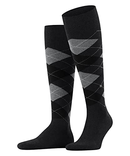 Burlington Herren Kniestrümpfe King M Kh Baumwolle lang gemustert 1 Paar, Grau Grey 3985, 40-46 Burlington Herren Kniestrümpfe King M Kh Baumwolle lang gemustert 1 Paar, Grau Grey 3985, 40-46
