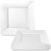 Lillian Tablesettings 10 Count Square Plastic Plate, 8-Inch, White