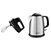 Russell Hobbs Sbattitore Elettrico, 350 W, 5 velocità & Bollitore Compatto Adventure, 1L, Filtro Anticalcare, 2400W, Acciaio Satinato, 24991-70