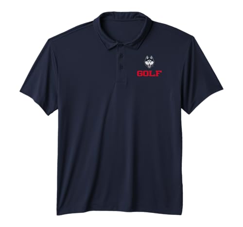 Connecticut Huskies Golf Icon Navy Officially Licensed Performance Polo Shirt