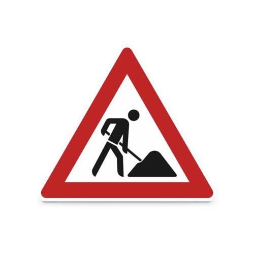 Safetymarking Verkehrsschild Baustelle 63 cm Aluminium
