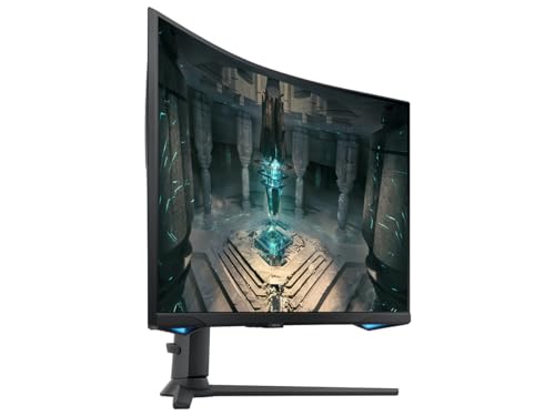 Image of Samsung 49 inch Odyssey G65B Series QHD Gaming Monitor, 1000R Curved, 240Hz, 1ms, Smart TV Apps and Gaming Hub, Swivel & Tilt Adjustable Stand, Black, with HDMI Cable