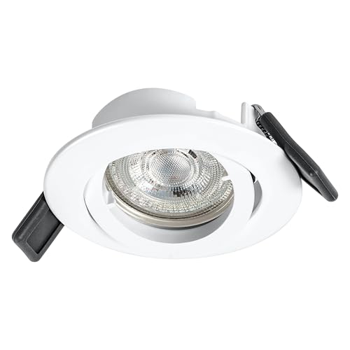 Osram spots encastrables avec LED GU10, système Twistlock, blanc, IP20 pour l'intérieur, accessoires montage inclus