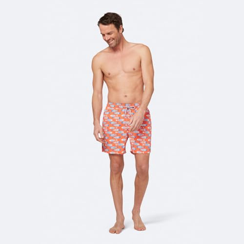 Bañador para Hombre Tom & Teddy Evita Rozaduras Bañador Naranja de Peces M 2