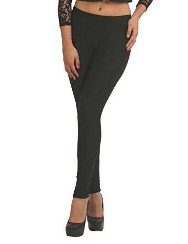 Image of Frenchtrendz Women's Cotton Spandex Jacquard Stretchable Slim Fit Jegging with Back Pockets
