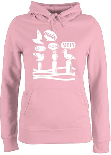 Shirtracer Pullover Damen Hoodie Frauen - Sprüche Statement - Moin -...