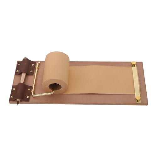 Distributeur rouleau de papier à notes mural vintage avec porte-stylo bois