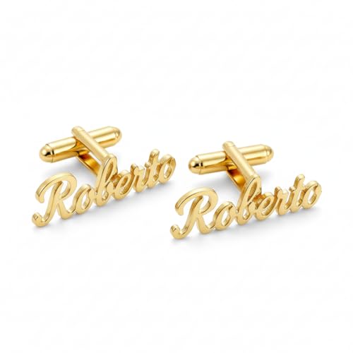 Personalized Full Name Cufflinks for Men and Women | Custom Engra...