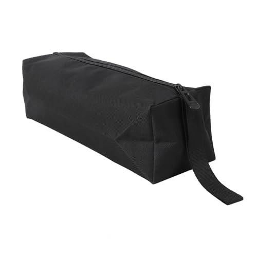 Ipetboom Bolsa de Herramientas Grande de Tela Oxford Negra Cremallera Estuche Resistente para Almacenamiento y Organización de Herramientas y Piezas Pequeñas Adecuado para Uso Personal y