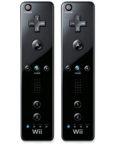 Wii Classic Remote - Wireless Bluetooth Game Controller - Official Wii and Wii U Compatible - 2 Pack (Renewed) (Black)