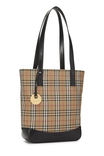 Pre-Loved Haymarket Check Pocket Shoulder Bag, Black2