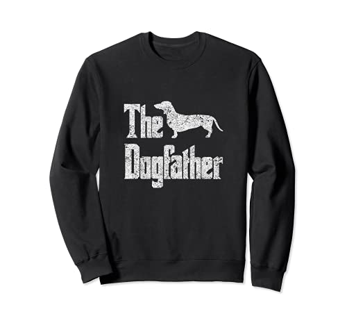 The Dogfather - funny dog gift, funny Dachshund Sweatshirt, Black