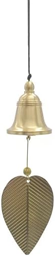 JIJIBA Window /Door/ Home Pendant Wind Chime Chinese Feng Shui Bell,Gold Leaf Hanging Bell for Good Luck Wealth and Safe（Bell Type）