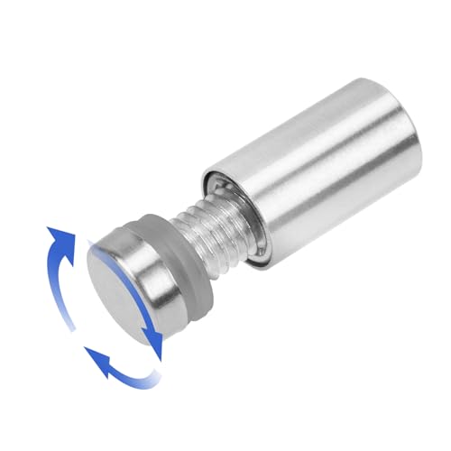 Image of 40pcs Standoff Screws (1 /2 in. Dia x 3 /4 in. Total Length), Stainless Steel Advertising Scews. Wall Mounting Standoff Screws for Acrylic Frame, Sign and Pictures (1 /2 in. Dia x 3 /4 in. L)