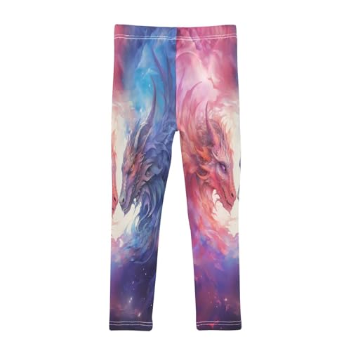 Toddler Girls Leggings Printed Yoga Pants Leggings Two Dragon for Kids2