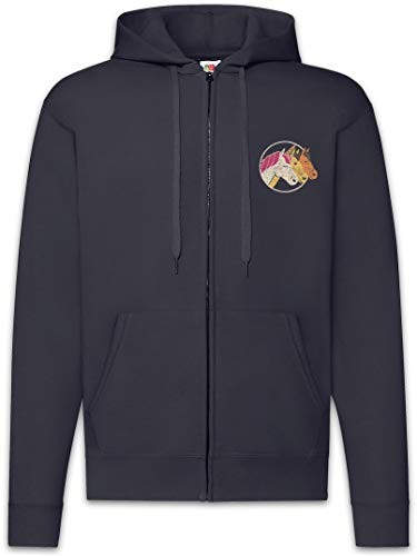 Sweat à capuche zippé homme motif licorne et chevaux idéal pour le quotidien