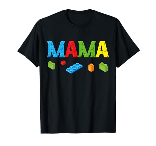 Mama Master Builder Building Bricks Blocks Family Set Womens Camiseta