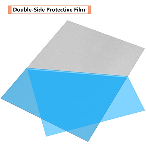 6061 T651 Aluminum Sheet Metal 12 x 16 x 1/16 (0.06”) Inch Plain Thin Aluminum Plate Covered with Protective Film, Heat Treatable Rectangle 1.5MM Aluminum Metal Plate for Welding, Industrial