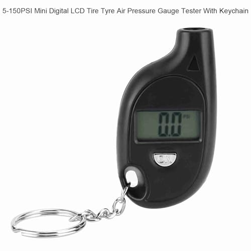 Image of Acouto Digital Tire Pressure Gauge 5-150PSI, Mini Digital LCD Tire Gauge for Tire Pressure, Tyre Air Pressure Gauge Tester with Keychain, PSI, Kpa, Bar, Kg /cm