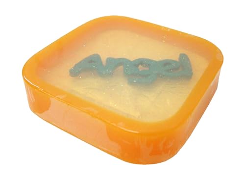 WORKING HOUSE (Baño / Jabones - Sales) Pastilla JABON 100 Gramos Infantil Cuadrado SIMBOLO Angel Naranja Azul