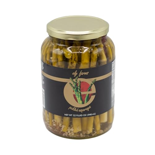Ely Farms Pickled Asparagus – Family Recipe, 32 oz Jar – 1-Pack