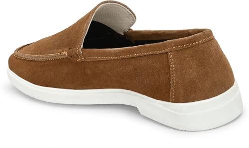 Image of Men Classic Suede Leather Loafers - Cushioned Comfort, Durable Sole & Everyday Luxury