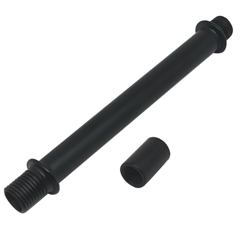 Image of 4pcs Black M10 Straight Pipe Lamp Stem Kit with Connector,Threaded Extension Rod Metal Lamp Parts Replacement,with 4pcs M10 Connector(Length:100mm /4 inch)