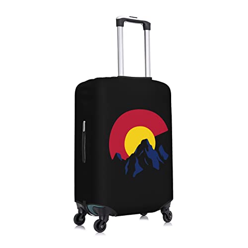 SEAEAGLE Colorado Flag Mountain Travel Luggage Cover Luggage Suitcase Protector Fits 18-32 Inch Baggage Trunk Case3