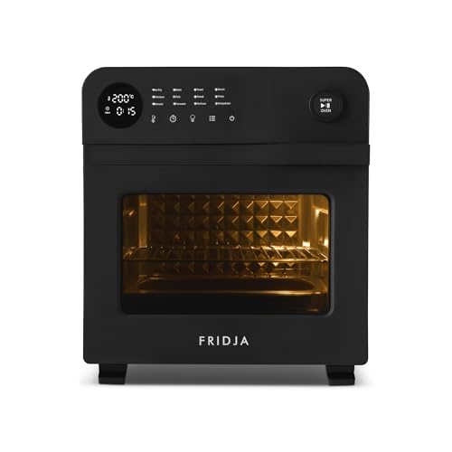 Fridja f66 Super Oven Compact Digital Air Fryer Oven Intelligent Presets Powerful Convection Fan Easy to Clean Fast and Versatile Stainless Steel Interior Easier Cooking (15 litres)