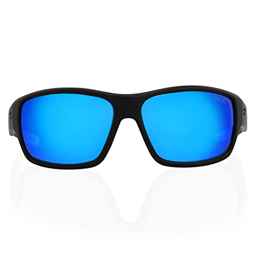 Image of TOROE Performance Eyewear FIELD All Black Sports Polarized Sunglasses w /Hydrophobic Coating Polycarbonate AR Lenses