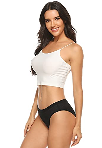 Xibing Women's Breathable Underwear Stretch Bikini Panties Low Waist Mesh Hipster Panty 10-Pack