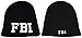Trade Winds FBI Federal Bueru of Investigation Black Embroidered Beanie Skull Cap Hat