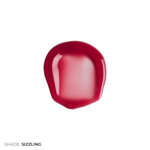 Image of FAE Beauty Peptide Hydrating & High Shine Tinted Lip Gloss (12gm) | With Passionfruit Oil & Argireline to Smoothen, Even, and Soften Lips | Non Sticky | Vegan | Shade Sizzling | Sheer Cherry Red Gloss