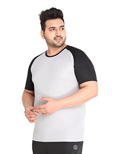 Image of CHKOKKO Men's Polyester Regular Fit Solid Sports T-Shirt